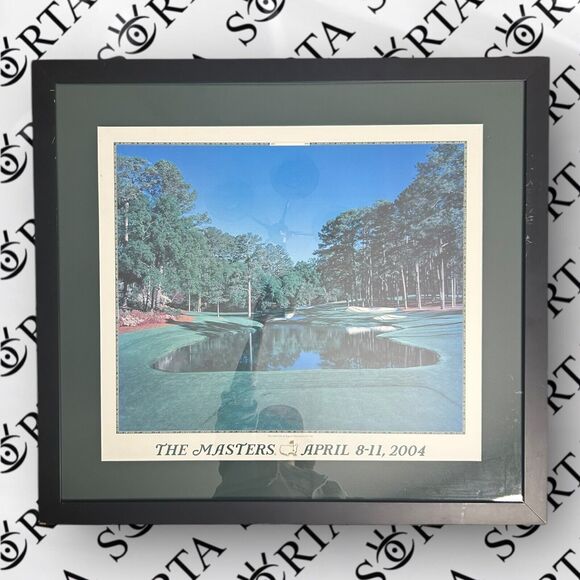 Rare 2004 The Masters Framed 16th Hole Picture Augusta Georgia Golf Memorabilia